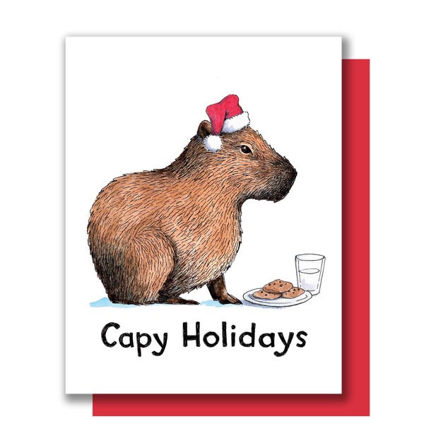 Capy Holidays Capybara Happy Holiday Weihnachtskarte