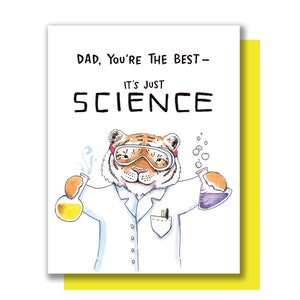 Cartão Pai, você é o melhor tigre científico Feliz Dia dos Pais