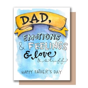 Papa, émotions et sentiments et amour et trucs Bonne carte de fête des pères