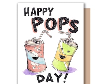 Happy Pop's Day! Happy Father's Day Dad Soda Pop Card