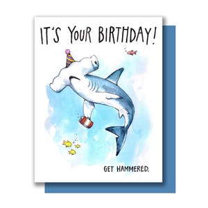 Carte Joyeux anniversaire Requin-marteau C'est votre anniversaire