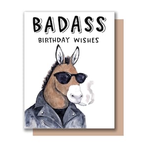 Badass Geburtstagswünsche Esel alles Gute zum Geburtstag Karte