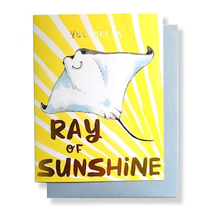 Sie sind ein Sonnenstrahl Stingray Gold Foil Karte