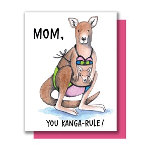 Kangaroo Mom Rules Happy Mother’s Day Punny Mom Card