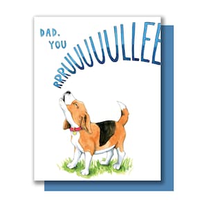 Dad You Rule Beagle Dog Puppy Father's Day Card