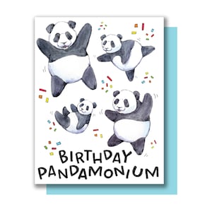 Carte Joyeux anniversaire pandamonium panda