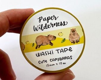 Cute Capybaras 15mm Capybara Washi Tape