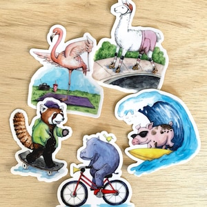 Vinyl Die Cut Aufkleber Aktive Tiere Wasserfest Kratzfest Verblassen Widerstandsfähig Durable Aufkleber Aufkleber