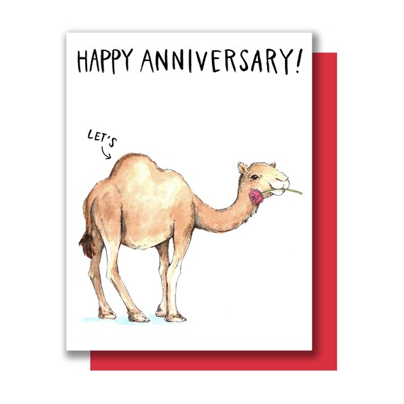 Joyeux Anniversaire Nous Allons La Bosse De Chameau Carte Etsy Canada
