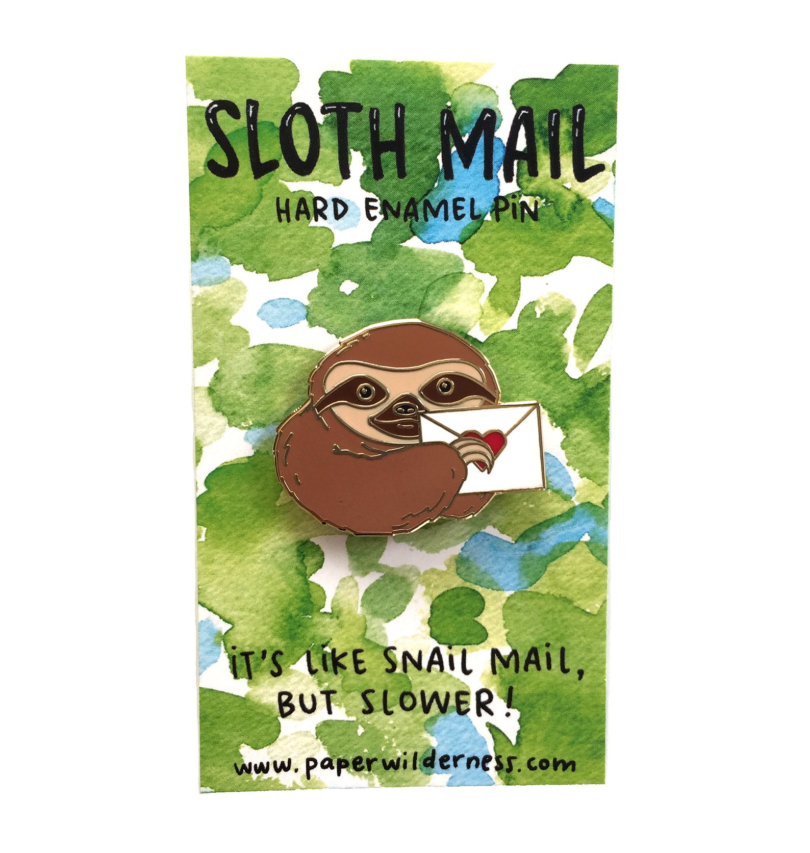 Sloth Mail Snail Mail Letter Hard Enamel Pin Gold Lapel Brooch - Etsy