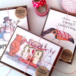 Christmas Hanukkah Holiday Greeting Card Boxed Set 8 Cards 8 Envelopes