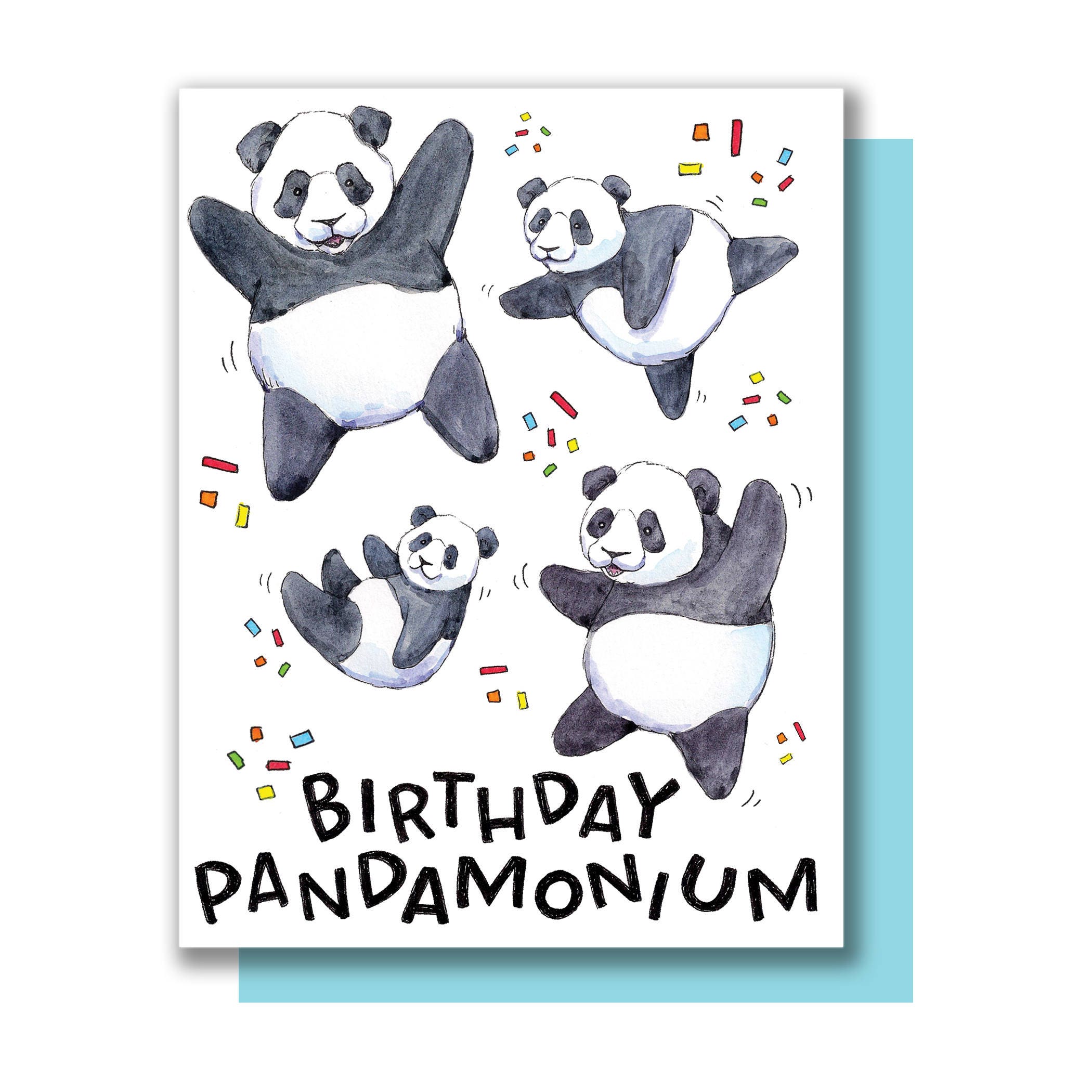 Biglietto Buon compleanno Pencil Panda classic