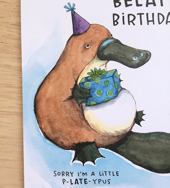 Platypus Birthday Card Platypus Birthday Card