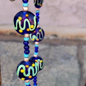 Royal Blue Lampwork  Choker