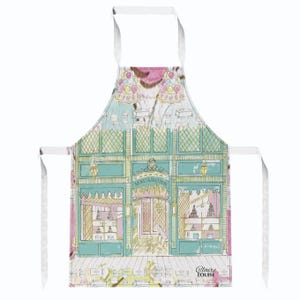 Laduree Cafe Parisian Style Cotton Kitchen Apron
