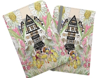Liberty London passport cover, london floral, Travel Gifts, Department store