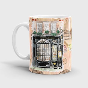 Illustrated Cafe Tea Rooms Ceramic Mug, Bettys, North Yorkshire.