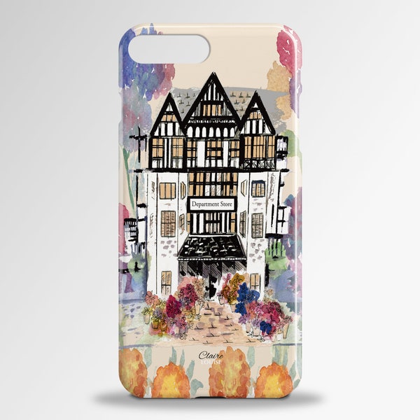 Coque de téléphone inspirée illustrée de Liberty of London, iPhone SE (2020)