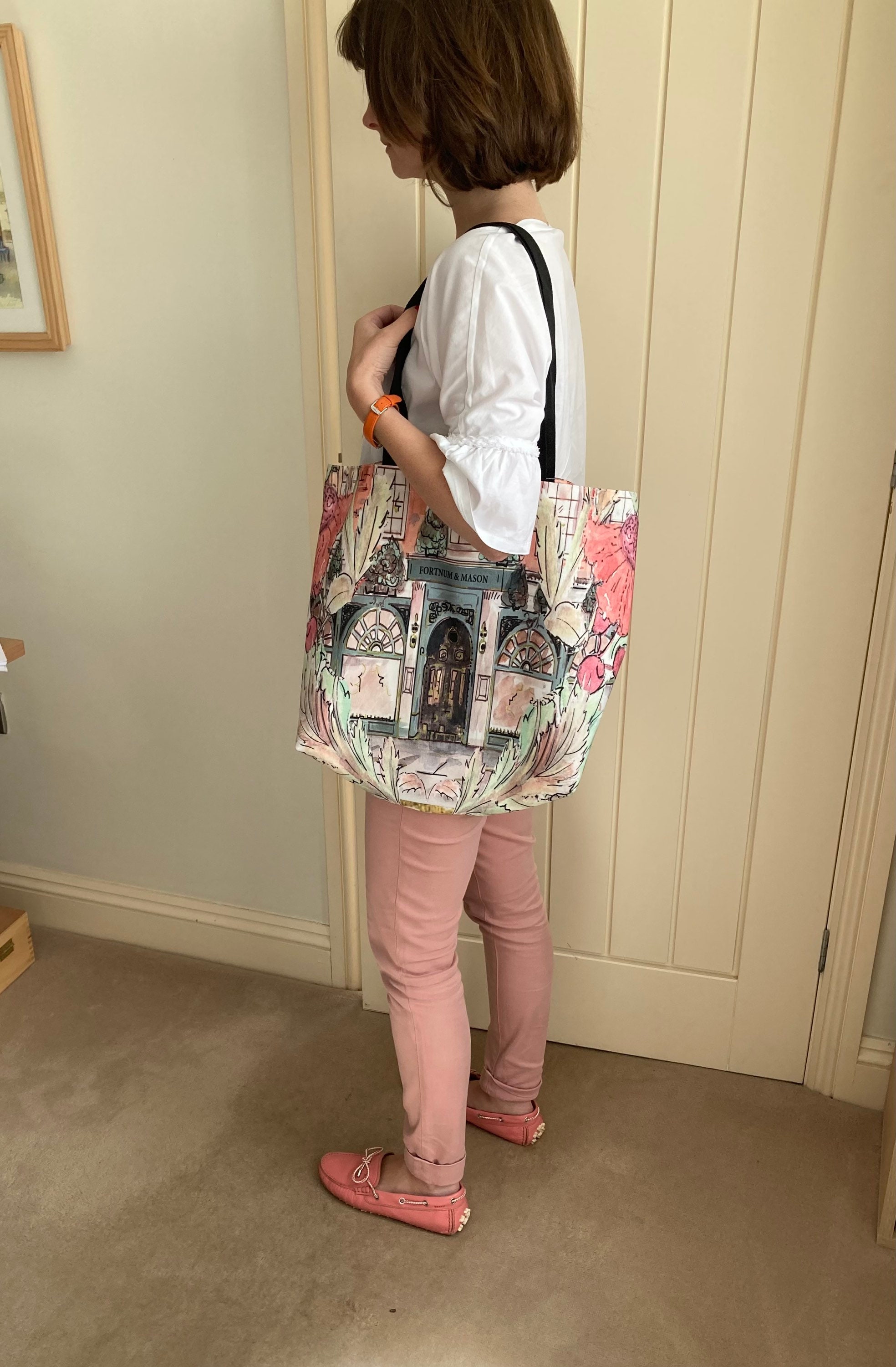 Fortnum and Mason Inspired Floral Tote Bag Canvas Shopper Fashion Bag Etsy