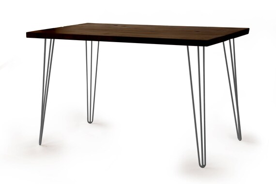 Hairpin Leg Desk Grey Hairpin Leg Table Modern Rustic Etsy