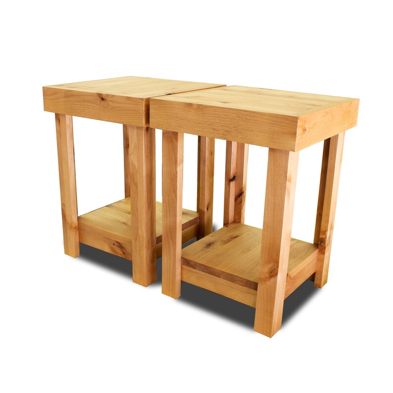 Rustic Reclaimed Wood Style Nightstand Pair End Table Simple Nightstand Rustic Nightstand Farmhouse Table Wood Nightstand