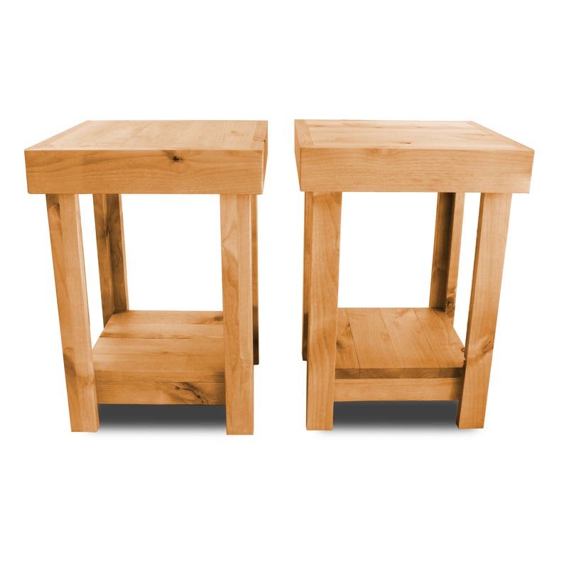 Rustic Reclaimed Wood Style Nightstand Pair End Table Simple Nightstand Rustic Nightstand Farmhouse Table Wood Nightstand