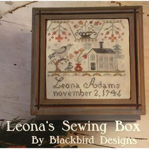 Leona&#39;s Sewing Box - Blackbird Designs - Cross stitch chart