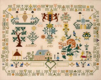 Cross Stitch Pattern Book Samplers Dutch Language Undated but circa 1970s or 80s Merklappen