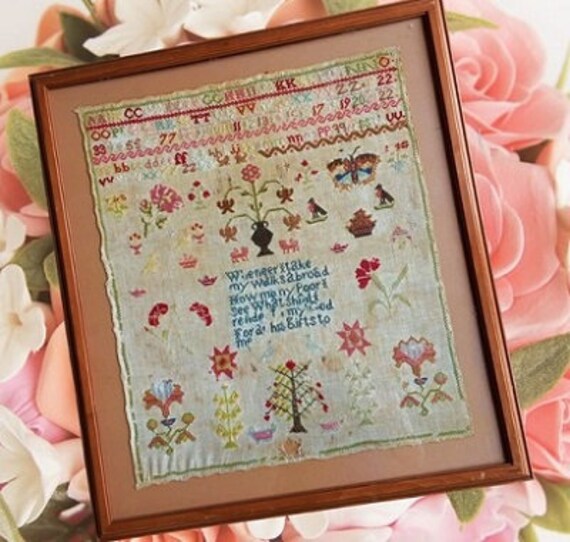 Whenever I Take My Walks Abroad - Cross Stitch Antiques - Cross Stitch Chart