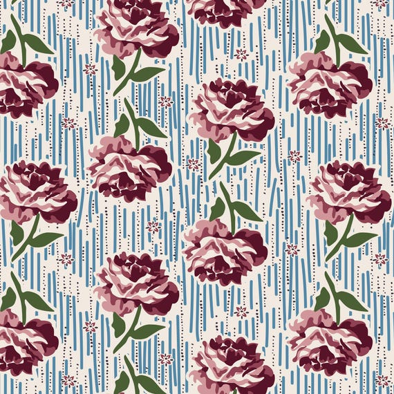 Forget-Me-Not Rose by Emma Newman - DV6813 - 1/2 yard