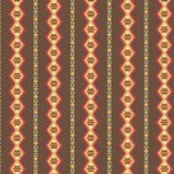 Cloverdale House Diamondstripe Brown 7968RN - 1/2 yard
