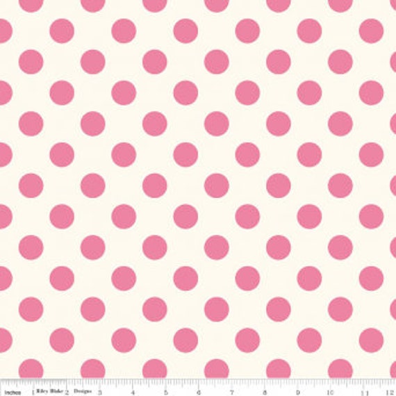 Medium Dot Hot Pink on Cream C620-70 - Riley Blake