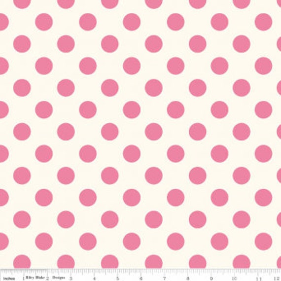 Medium Dot Hot Pink on Cream C620-70 - Riley Blake