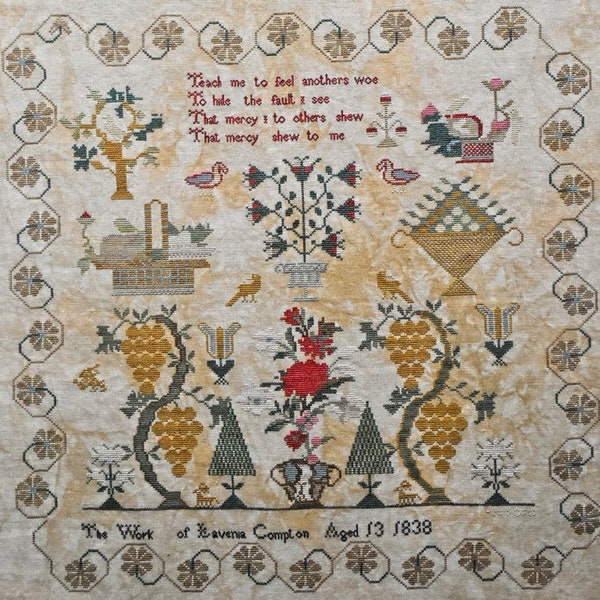 Lavenia Compton 1838 - Mojo Stitches - Cross Stitch Chart