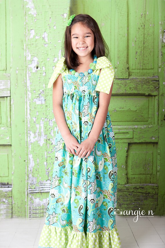 Robe longue Helen s Patron de robe pour fille 6 mois 8 ans Etsy France