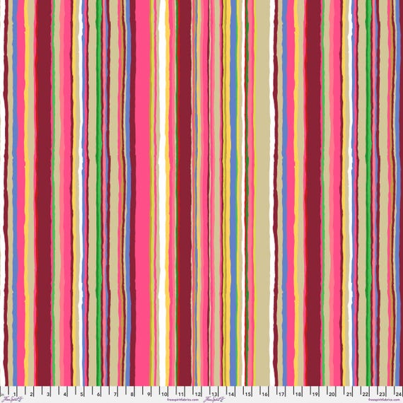 Kaffe Fassett Collective Feb 26 PWGP209.MAGENTA Echo Stripe - 1/2 yard