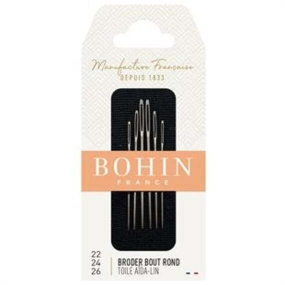 BOHIN  Tapestry Needles, Assorted Sizes 22/24/26, 6pk