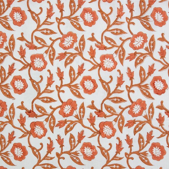Fableism - Indian Block Prints Cottage Collection - BPCT-02-TMP-SIENNA - 1/2 yard