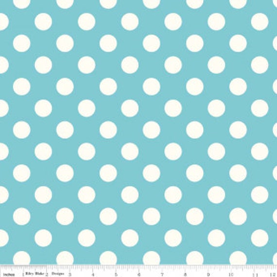 Le Creme Medium Dot Aqua C630-20 - Riley Blake