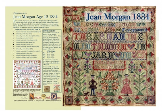 Jean Morgan 1834 - NeedleWorkPress - Cross Stitch Chart