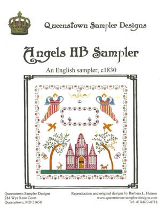 Angels HB Sampler - Queenstown Sampler Designs - Cross Stitch Chart