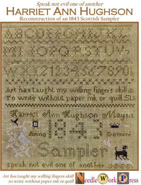 Harriet Ann Hughson 1843 - NeedleWorkPress - Cross Stitch Chart