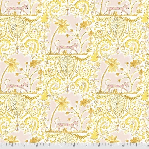 Ladybird PWDF320 Gold - Dena Designs - 1/2 yard