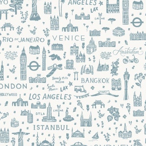 Bon Voyage RP803-BL1 - Rifle Paper Co - 1/2 iarda