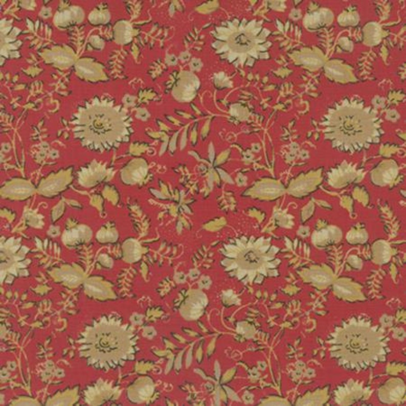 Bon Voyage Floral Rouge 1/2yd 1/2 yard image 1