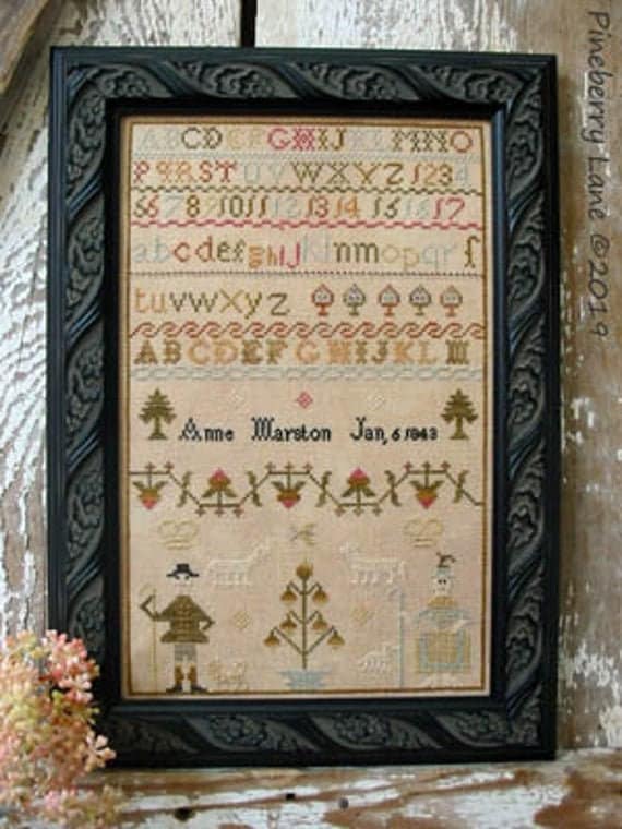 Anne Marston 1843 - Pineberry Lane - Cross Stitch Chart