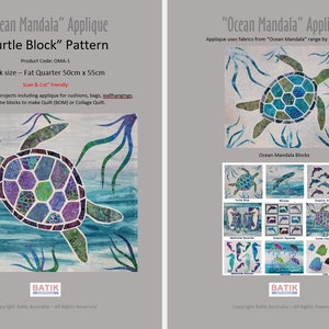 Turtle by Batik Australia - Quilt Pattern - Etsy