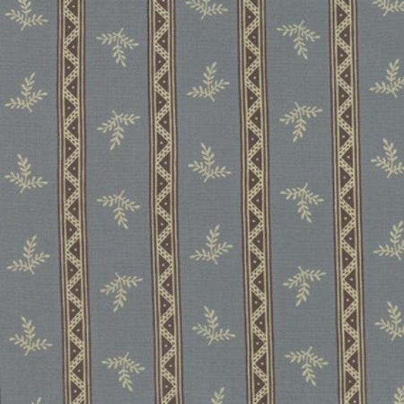 Bon Voyage - Stripe Woad 1/2yd - 1/2 yard