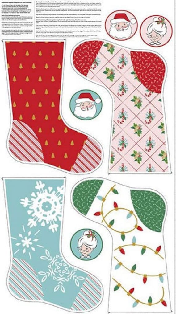 Christmas Stocking Panel SP9617-1 - Fabric Panel