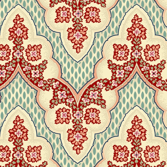 French Vintage by Petra Prins and Brigitte Giblin - DV3001 Red - 1/2 yard